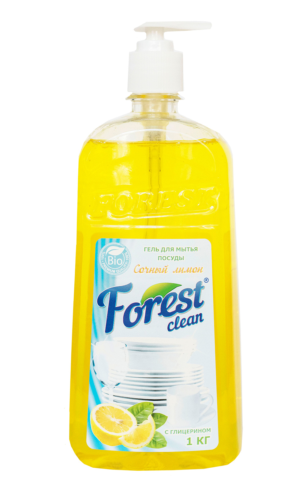 Гель для мытья посуды Forest clean "Сочный лимон" 1 кг